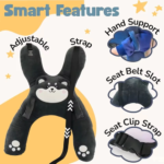 Kids Car Neck Pillow with Seat Belt Safety Sleep Aid Prevent Leaning - Image 2