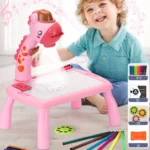 Kids Led Projector Drawing Table Toy Art Drawing Board Painting Set