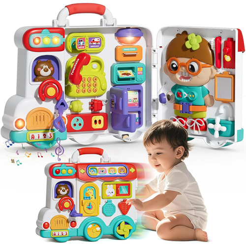 Busy Board Montessori Toys for Toddler Aged 2-3 Years, Educational