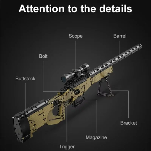 S3048647882b64f8ea637aa2afec7596e2.webp Cada 979Pcs City Technical Police Military Weapon AWM Sniper Rifle - Image 3