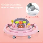 Baby Activity Walker with Music & Light Removable Footrest Toy Rack - Image 4