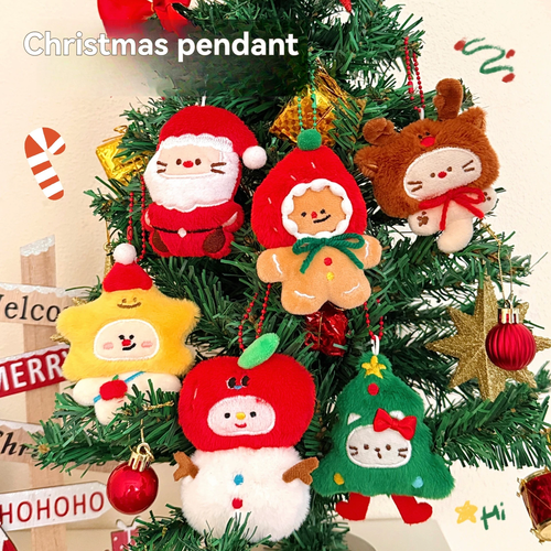 S3deb5182a21c49dcb09dbcb6ac0e252fG.webp 1/8 Pcs Christmas Plush Pendant Versatile Bag Keychain Decorative - Image 4