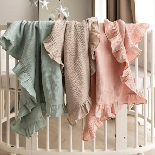 Organic Cotton Baby Blankets Newborn Muslin Swaddle Baby Wrap Gauze