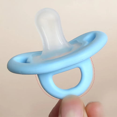 S4781723bd80a4875a9a863650194c0c6p.webp Soft Touch Silicone Baby Pacifier with Thumb Nipple, Newborn Soother, - Image 4