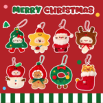 1/8 Pcs Christmas Plush Pendant Versatile Bag Keychain Decorative