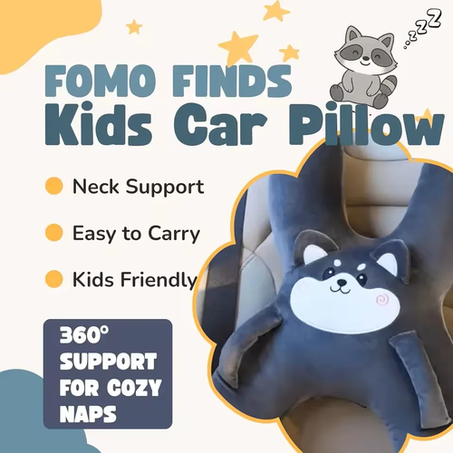 S648eab738c73403b9011567bfb291da1W.webp Kids Car Neck Pillow with Seat Belt Safety Sleep Aid Prevent Leaning - Image 3