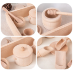 Montessori Sensory Enlighten Puzzle Toys Set Simulated Kitchen Tea Set - Image 5