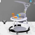 Foldable Baby Walker with Adjustable Heights Activity Center with Easy