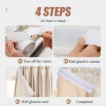 1pcs fashionable cute blackout curtains with star hollow pattern, - Image 4