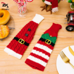 (ZYDD01) 1Pcs Winter Cute Knitted Sweater Wine Bottle Set Champagne - Image 5