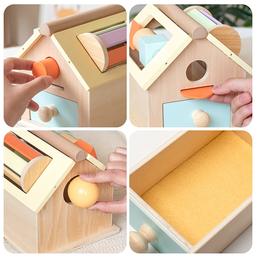 S76ae8eb130d5468c9bf4fd82719cd2f8w.webp Kids Wooden Montessori House Educational Toy Busy Board Activity - Image 5