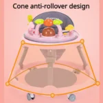 Baby Activity Walker with Music & Light Removable Footrest Toy Rack - Image 2