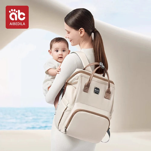 S81c16cbc8aef4878abb7ef5d97a0cb23A.webp Mommy Bag Lightweight Multifunctional Large Diaper Bag Mom Backpack - Image 6