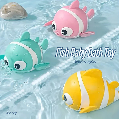3pcs Baby Bath Toy Set - Fun Clown Fish Water Play for Kids Toddlers