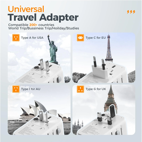 S9eb15429dab94ee1a4c4d2eb2865cba1m.webp TESSAN 35W Universal Travel Adapter with 2 USB 2 Type C Built-in 1 USB - Image 3