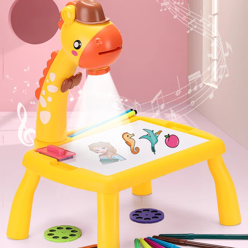 Sa4403a92a810493090971fe1817cc2cbY.webp Kids Led Projector Drawing Table Toy Art Drawing Board Painting Set - Image 4