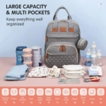 3 In 1 Diaper Bag Backpack Foldable Baby Bed Waterproof Travel Bag - Image 4
