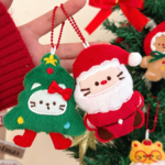 1/8 Pcs Christmas Plush Pendant Versatile Bag Keychain Decorative - Image 2