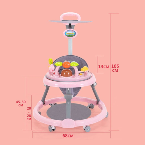 Scf40df1a74f344f3a1cdf33aab5c2008J.webp Baby Activity Walker with Music & Light Removable Footrest Toy Rack - Image 6