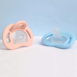 Soft Touch Silicone Baby Pacifier with Thumb Nipple, Newborn Soother, - Image 2