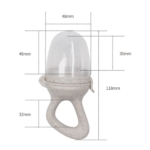 1 Pc Baby Fruit Feeder Fresh Fruit Vegetable Supplement With Cover - Image 6