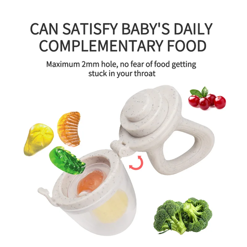 Sfd4fc16f286342ca9f51472ac011dd91H.webp 1 Pc Baby Fruit Feeder Fresh Fruit Vegetable Supplement With Cover - Image 5