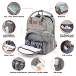 3 In 1 Diaper Bag Backpack Foldable Baby Bed Waterproof Travel Bag - Image 3