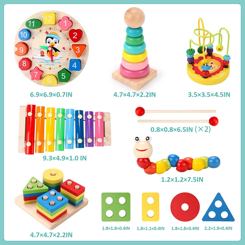 Sffeedea671c14c788ccc03b6e522adb8j.webp 5-6pcs/set Montessori Wooden Toys for Babies Boy Girl Gift Baby - Image 6