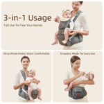 Ergonomic 3-in-1 Baby Carrier and Hipseat carry bag - Image 2