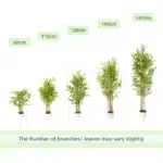 mcc direct Artificial Bamboo Tree, Decorative Artificial Plant with Plastic Planter and Artificial Moss for House Bedroom Office - Image 2