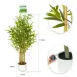 Artificial Bamboo Tree with Plastic Planter & Moss | Realistic Decorative Fake Plant | Home Bedroom Office Living Room Indoor Decor - Image 5