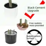 mcc direct Artificial Bamboo Tree, Decorative Artificial Plant with Plastic Planter and Artificial Moss for House Bedroom Office - Image 3