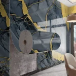 40cm marble pattern wall sticker in rolls for home decoration self adhesive wallpaper waterproof and fireproof wall art stickers - Image 3