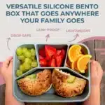 Eco-Friendly Silicone Lunch Box with 4 Compartments – Leakproof, Food-Grade, BPA-Free (For Kids & Adults) - Image 3