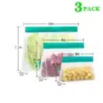 Reusable PEVA Food Storage Bags – Leakproof Stand-Up Freezer Bags (Sandwich, Snack & Quart Sizes, BPA-Free) - Image 8
