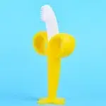 Baby Silicone Training Toothbrush BPA Free Banana Shape Safe Toddle Teether Chew Toys Teething Ring Gift Infant Baby Chewing - Image 9