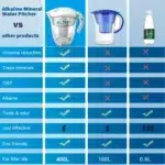 3.5L Mineral Alkaline Water Pitcher Filter 400L Long Life Filters Alkalizer Purifier Filtration System pH ORP Ion Exchange Resin Activated Carbon - Image 5