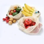 Vegetable Fruit Bag storage Bag Reusable Produce Bags Eco-Friendly Reusable Organic Cotton Mesh Bags Bio-degradable Shopping Bag - Image 2