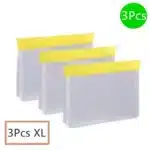 Reusable PEVA Food Storage Bags – Leakproof Stand-Up Freezer Bags (Sandwich, Snack & Quart Sizes, BPA-Free) - Image 15