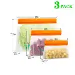 Reusable PEVA Food Storage Bags – Leakproof Stand-Up Freezer Bags (Sandwich, Snack & Quart Sizes, BPA-Free) - Image 14