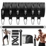 Workout Bar Fitness Resistance Bands Set Pilates Yoga Pull Rope Exercise Training Expander Gym Equipment for Home Bodybuilding