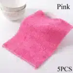 Magic Bamboo Fiber Cleaning Rags Dish Cloth Washing Towel Scouring Pad Kitchen Household Eco Friendly Reusable Microfiber 18x16cm 1 5PCS - Image 8