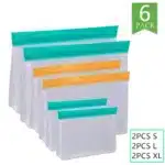 Reusable PEVA Food Storage Bags – Leakproof Stand-Up Freezer Bags (Sandwich, Snack & Quart Sizes, BPA-Free) - Image 11