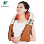 Jinkairui Electric Neck Massager Shiatsu Kneading with Heat 6 Buttons for Shoulder Back Leg Dual Use Home Car Best Gift