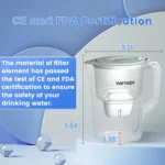 3.5L Water Purifier Pitcher 200 Gallon Fast Filter Water Purification Coffeeware Teaware Drinking Jug BPA Free CE Certified Coconut Carbon - Image 6
