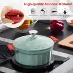 Silicone Pot Handle Grip Covers Heat Resistant | Anti-Slip Pot Ear Clip Holder | Cast Iron Frying Pan Sleeve | Kitchen Cookware Accessories - Image 4