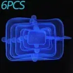 6PCS Silicone Food Cover Lids Set | Reusable Airtight Stretch Bowl Covers | BPA-Free Elastic Kitchen Food Storage Caps | Fridge Oven and Freezer Safe Seal Lids - Image 10