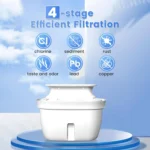 3.5L Water Purifier Pitcher 200 Gallon Fast Filter Water Purification Coffeeware Teaware Drinking Jug BPA Free CE Certified Coconut Carbon - Image 5