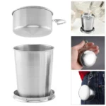 Portable Stainless Steel Travel Coffee Handcup Telescopic Mug Collapsible Cup Folding - Image 2