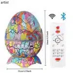 Galaxy Dinosaur Egg Projector Lamp | Bluetooth Starry Sky Night Light with Remote | Kids & Adults Bedroom Star Projector Light - Image 9